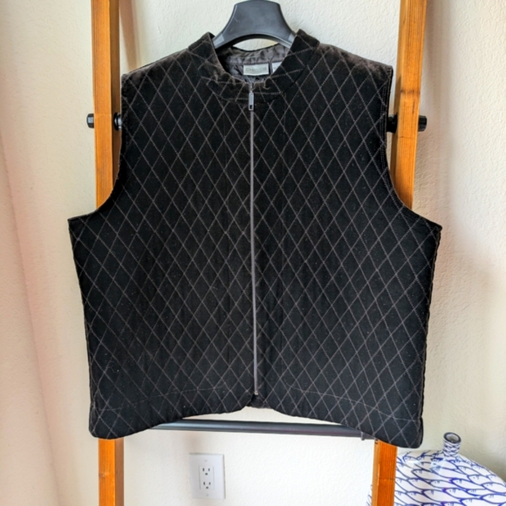Chico's Women's Black Quilted Vest - Size 3